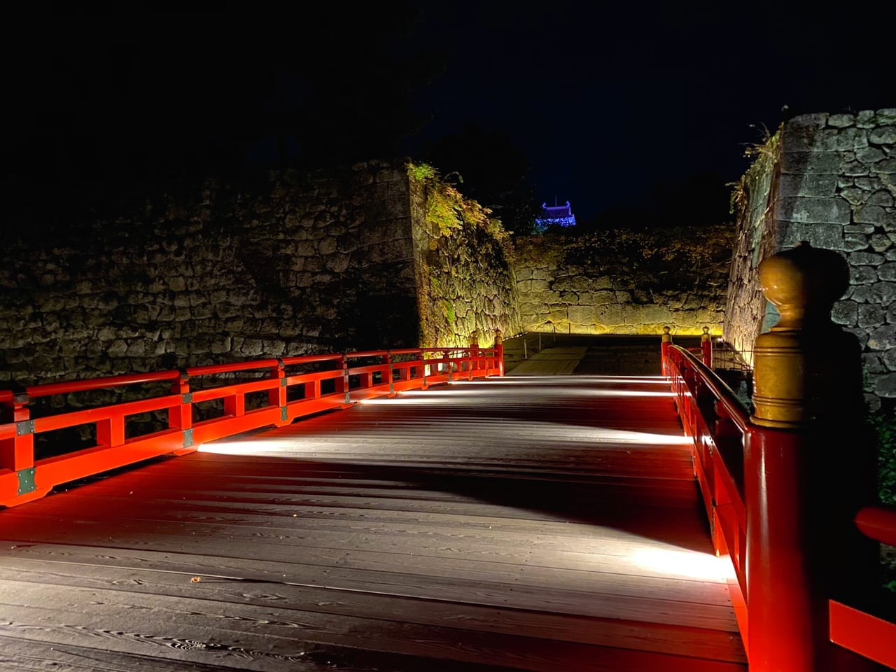 鶴ヶ城紅葉ライトアップ 橋