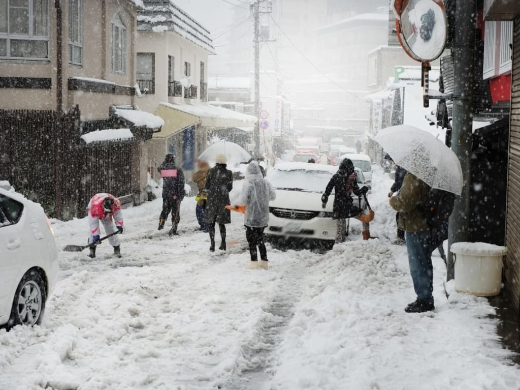 雪　立ち往生