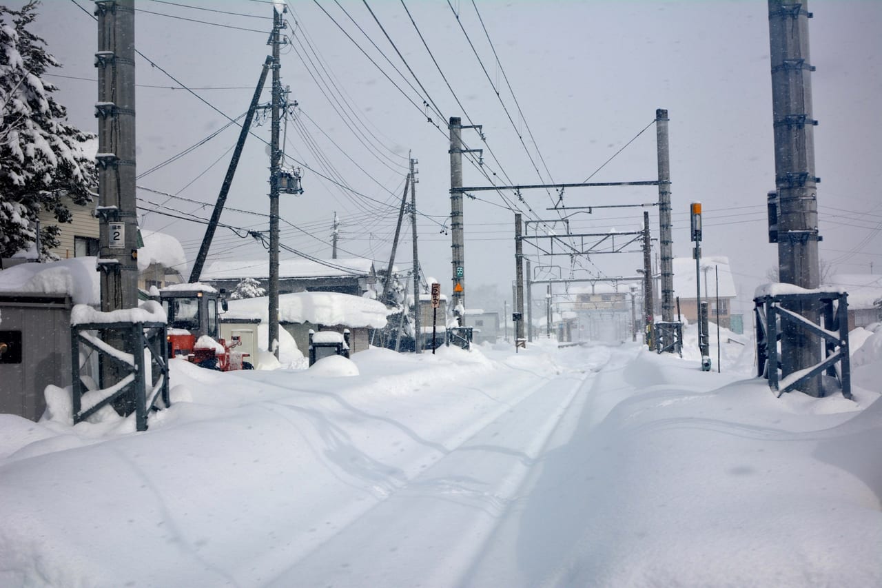 雪の線路